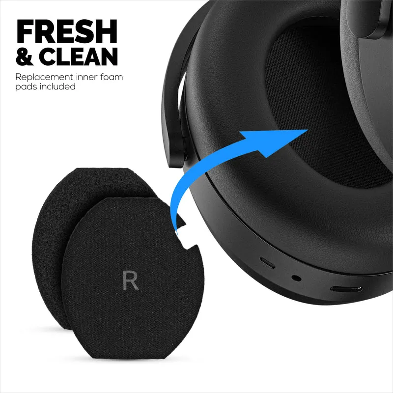 Oreillettes de remplacement pour écouteurs sans fil Sennheiser Momentum 4 avec cuir PU souple et mousse à mémoire de forme