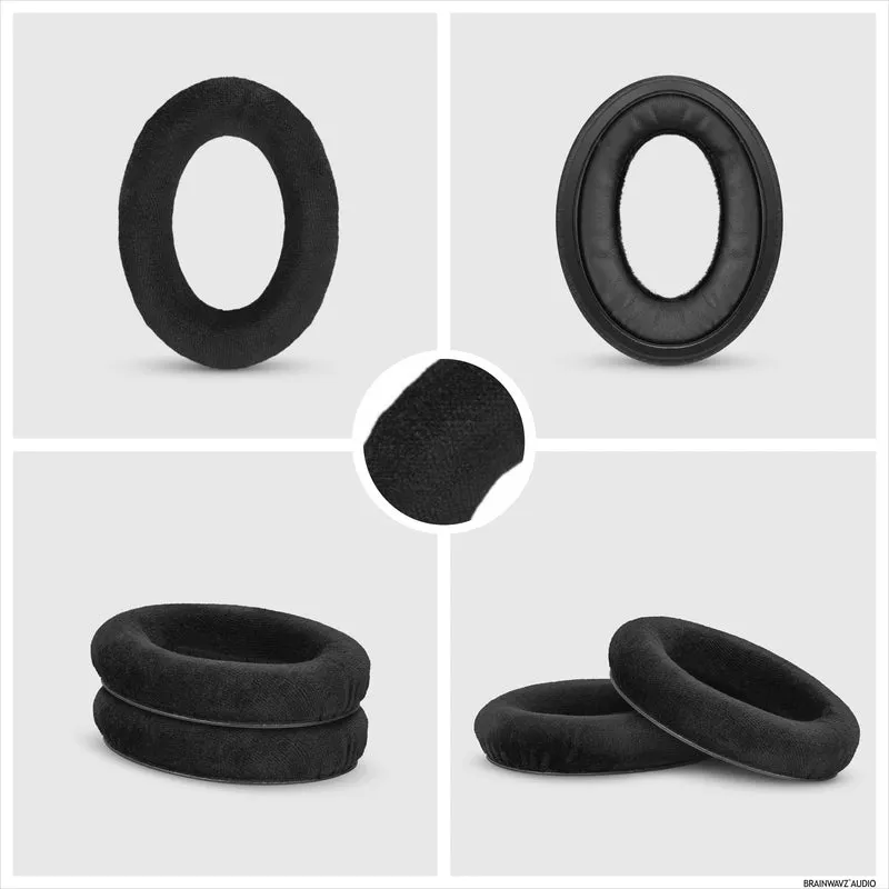 Oreillettes de remplacement pour Sennheiser HD598 (CS/SE/SR), HD599, HD558, HD518, HD595, HD569, HD579, HD560S, HD555, HD515, HD559, velours noir