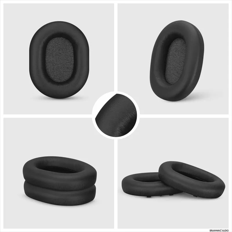 Sony WH-1000XM5 Oreillettes de rechange – Coussinets en cuir PU souple et mousse à mémoire de forme pour plus de confort, installation facile et rapide