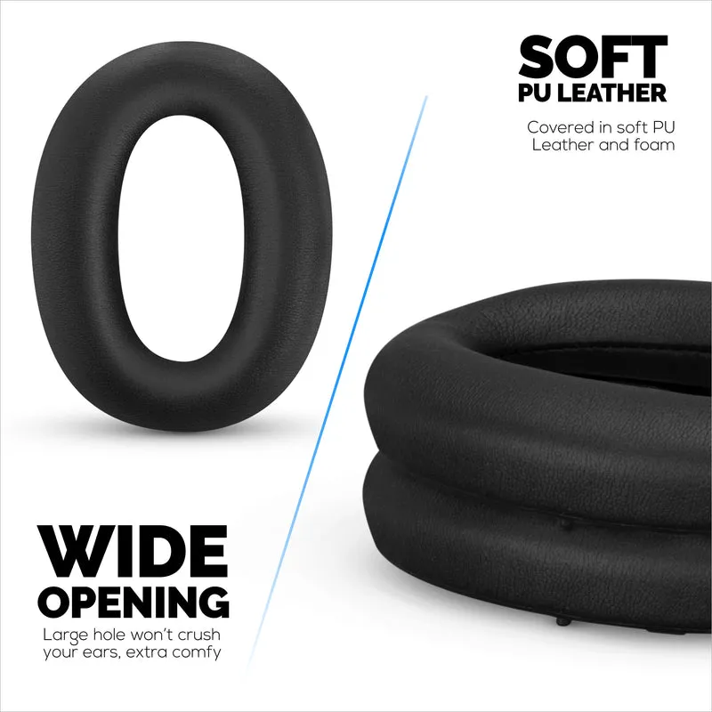 Coussinets de rechange Sony WH-1000XM2 et MDR-1000X – Coussinets en cuir PU souple et mousse à mémoire de forme pour plus de confort, installation facile et rapide