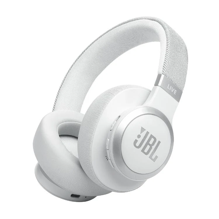 JBL Live 770NC | Casque d'écoute circum-auriculaire - Sans fil - Bluetooth - Blanc