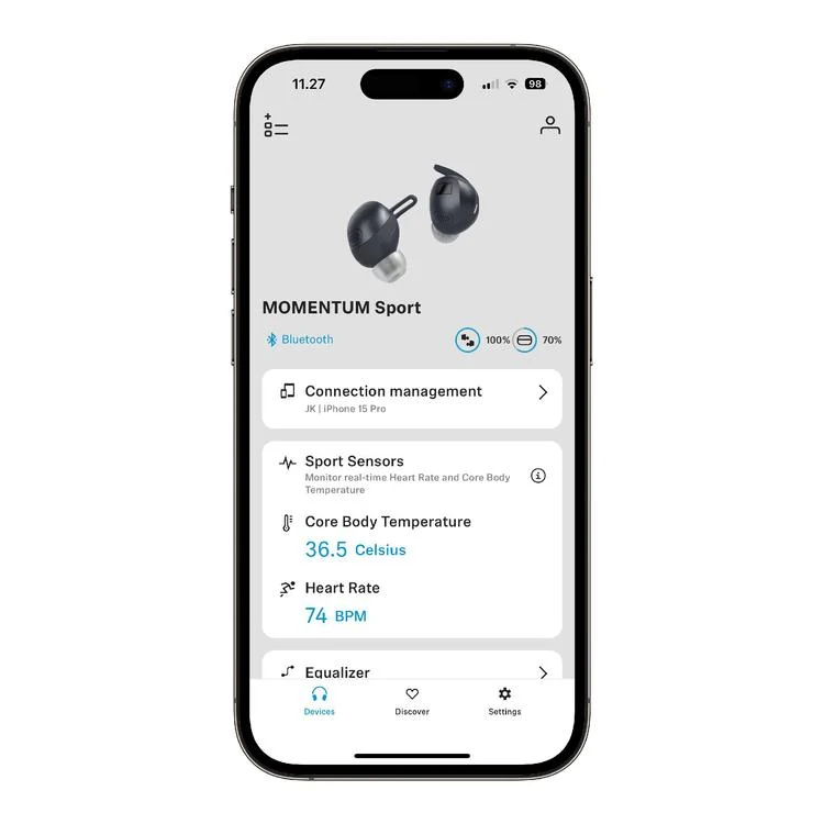 Sennheiser Momentum Sport TW | Casque intra-auriculaire - Sans fil - Réduction active du bruit - Noir