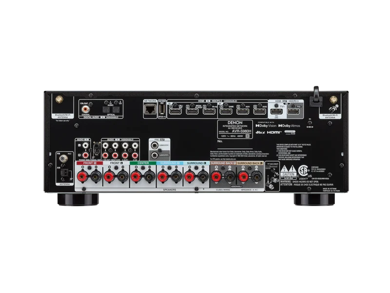 DENON AVRS980H | Récepteur cinéma maison Dolby Atmos 7.2 canaux 90 W 4K/8K