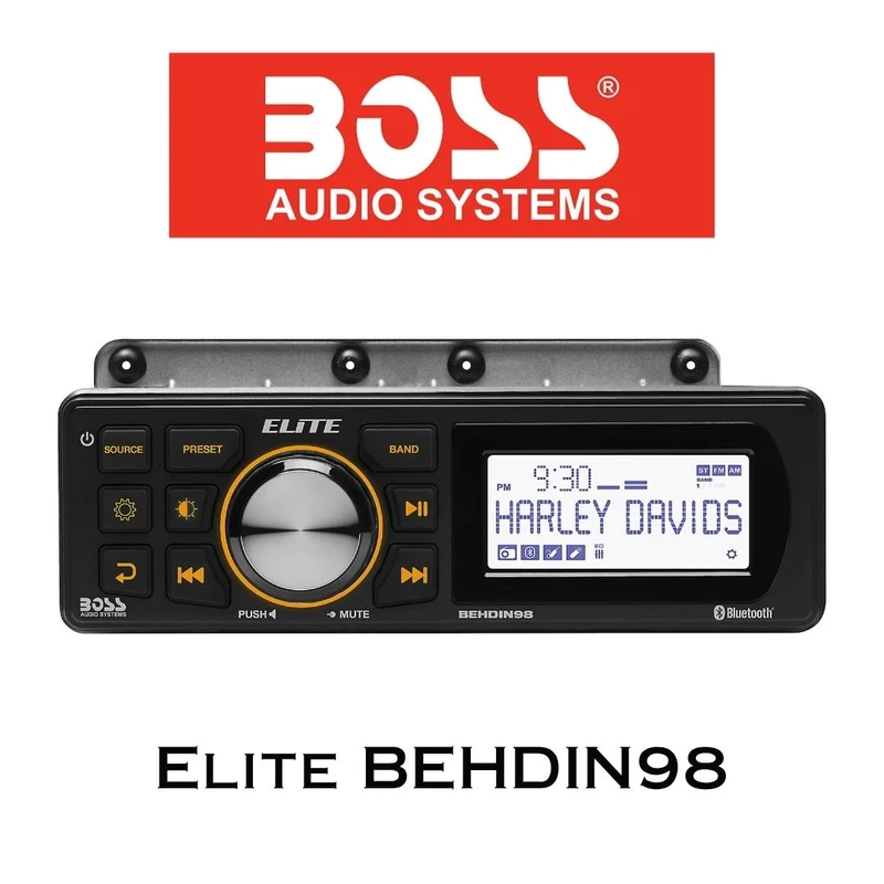 BOSS Audio Elite BEHDIN98 | Récepteur multimédia motos Harley-Davidson 1998-2013