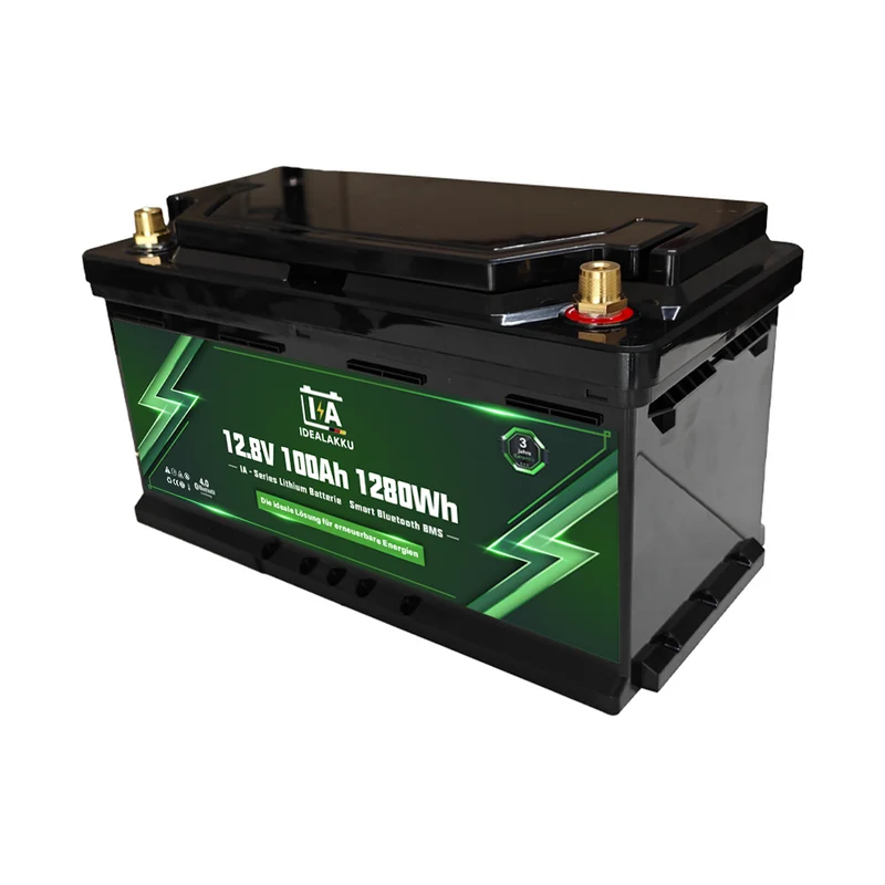 Batterie Lithium LiFePO4 12.8V 100Ah IDEALAKKU IA-12-100 Bluetooth BMS – Remplacement AGM Gel