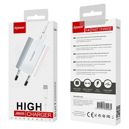 D-Power Power Plug + iPhone Lightning Cable J8505