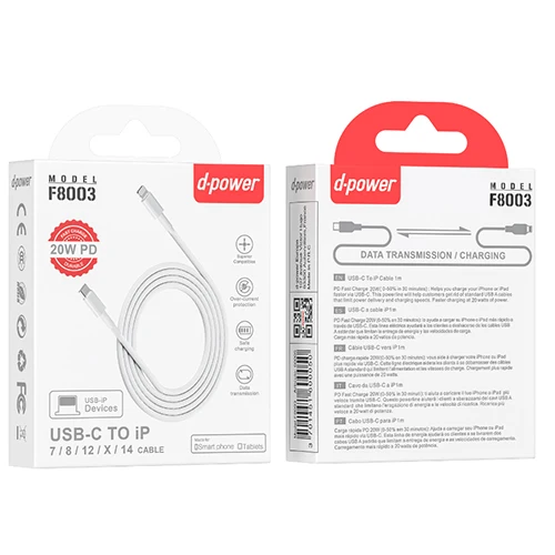 D-Power Type C to lightning cable 1m F8003
