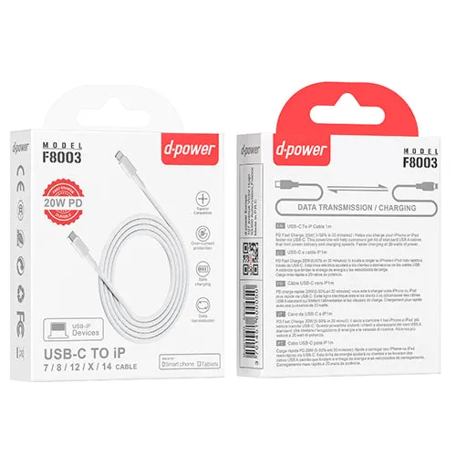 D-Power Type C to lightning cable 1m F8000