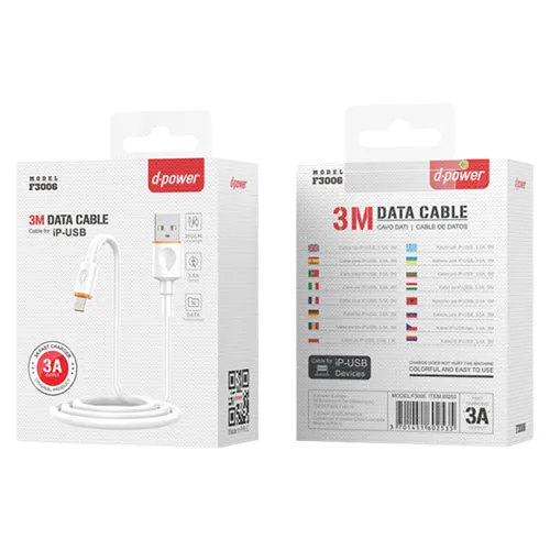 D-Power iPhone Lightning Cable 3M 3A F3006