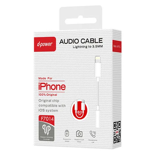 D-Power Lightning to Jack Adapter (Bluetooth) F7014