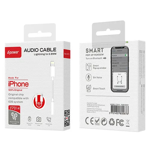 D-Power Lightning to Jack Adapter (Bluetooth) F7014