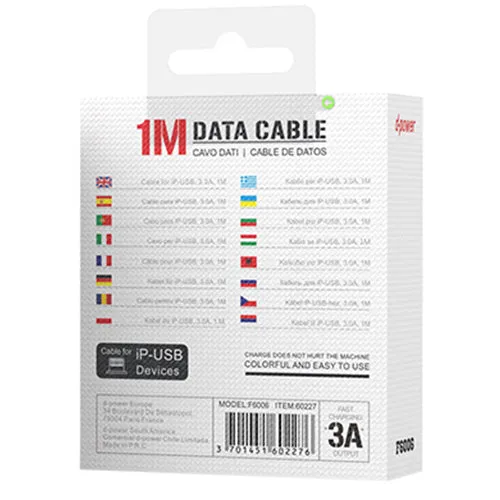 D-Power iPhone lightning cable 1m 3A F6006