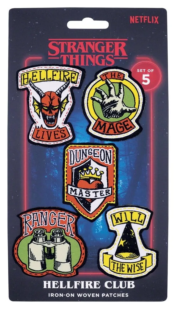 Set d'écussons en tissu Stranger Things Hellfire Club