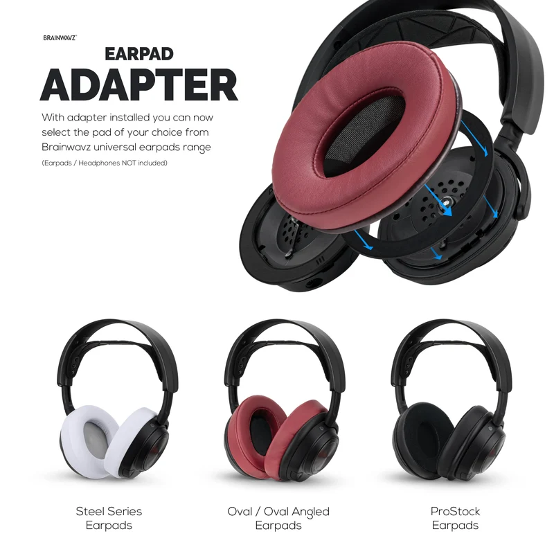 Bague d'adaptation pour coussinets d'oreille Steelseries Arctis Nova Pro Wireless, Nova Pro Omni et Nova Elite - Compatible avec les coussinets d'oreille Brainwavz Oval, ProStock et SteelSeries