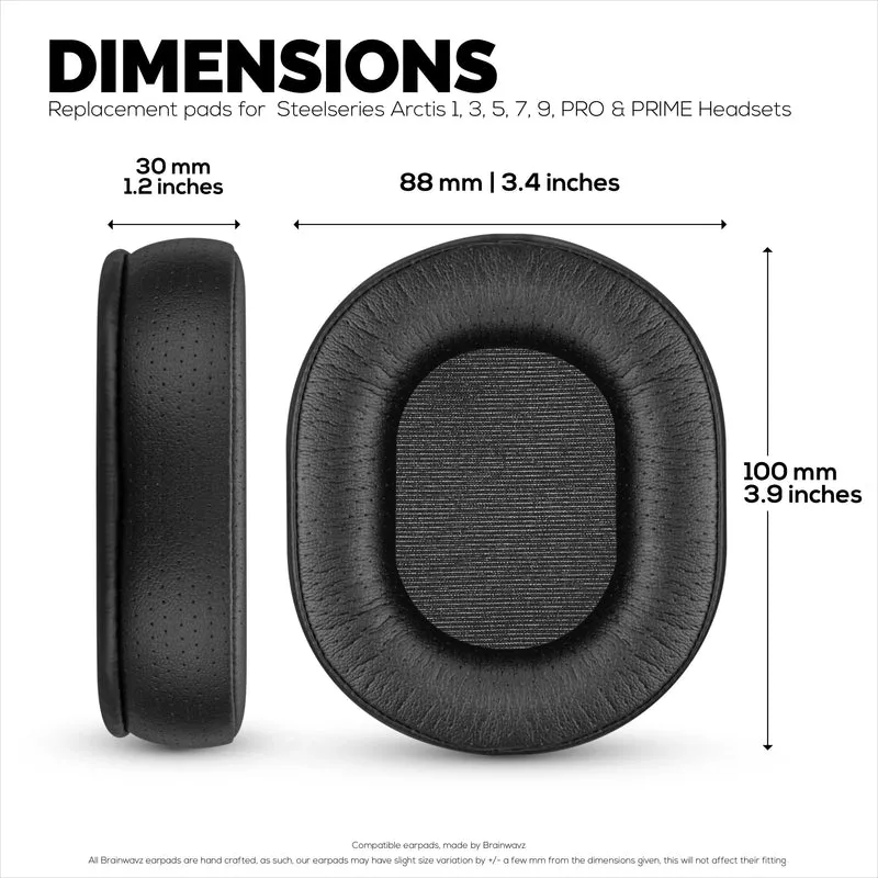 Coussinets perforés de remplacement Steelseries Arctis, matériaux améliorés et mousse à mémoire de forme, conçus pour Arctis 1, 3, 5, 7, 9, Pro & Prime (Perf)