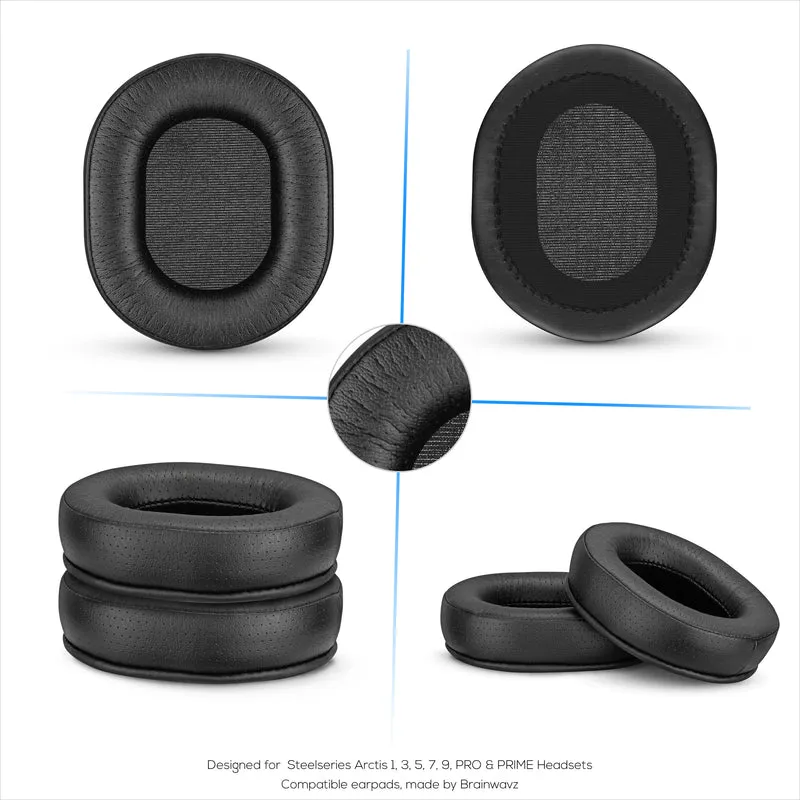 Coussinets perforés de remplacement Steelseries Arctis, matériaux améliorés et mousse à mémoire de forme, conçus pour Arctis 1, 3, 5, 7, 9, Pro & Prime (Perf)