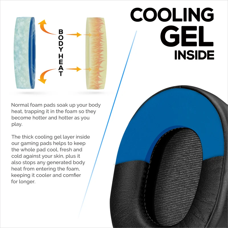 Steelseries Arctis Enhanced Gaming Earpads avec gel de refroidissement et mousse à mémoire de forme - Conçus pour la plupart des casques Arctis