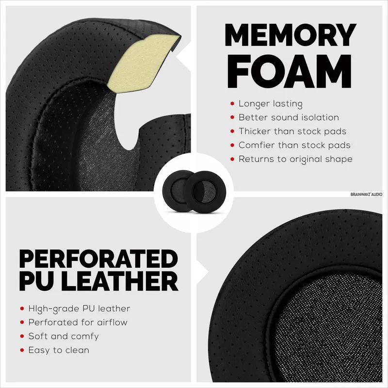 Coussinets d'oreille en mousse à mémoire de forme pour casque - ronds - perforés