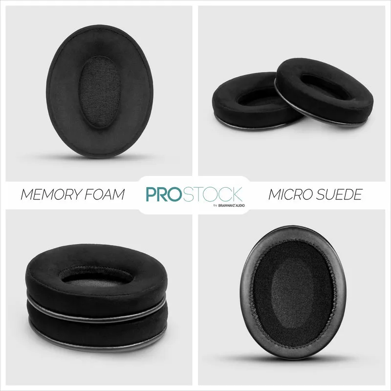 ProStock ATH M50X & M Series Coussinets de rechange - Forme personnalisée avec mousse à mémoire de forme - Micro suède
