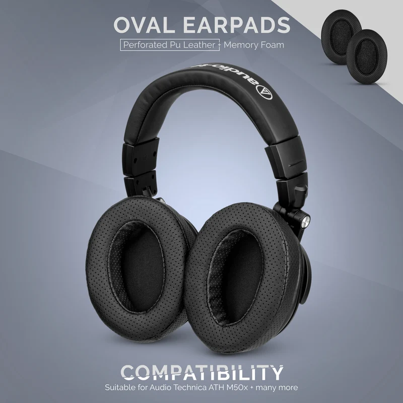 Coussinets d'oreille en mousse à mémoire de forme pour casque - ovales - perforés