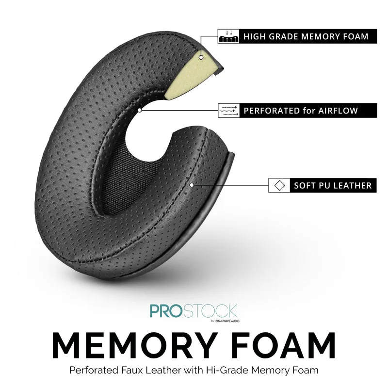 ProStock ATH M50X & M Series Coussinets de rechange - Forme personnalisée avec mousse à mémoire de forme - Perforé