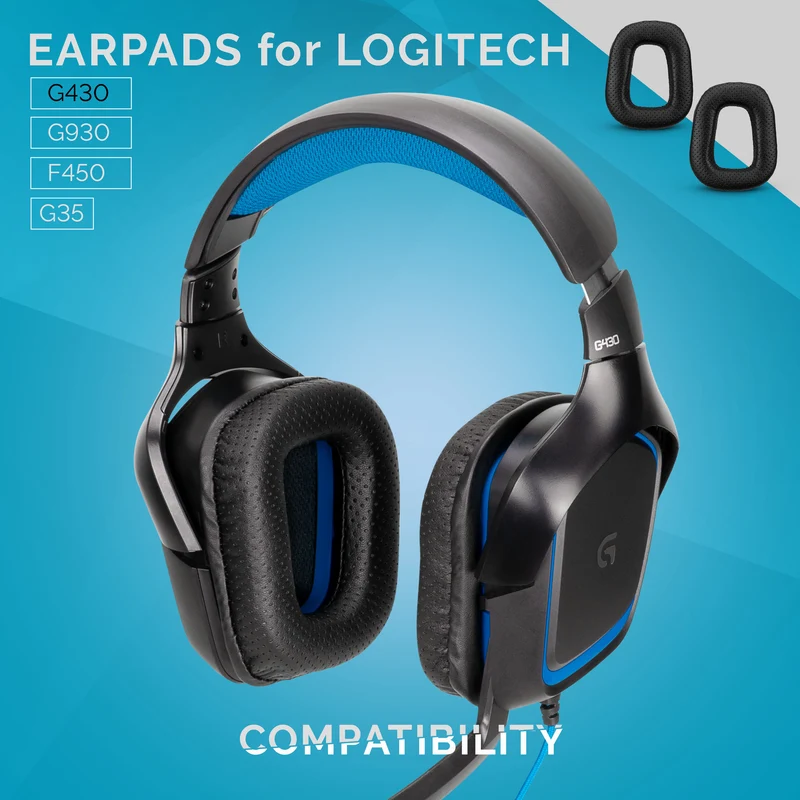 Oreillettes de rechange Logitech G430 G35 G930 F450 - Matériaux de qualité supérieure