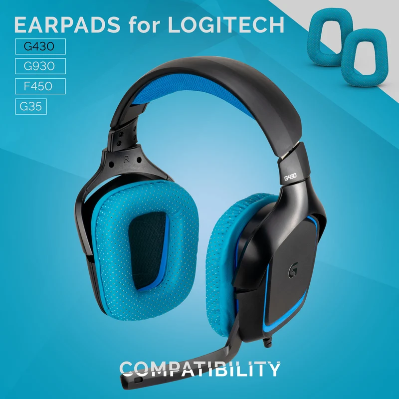 Oreillettes de rechange Logitech G430 G35 G930 F450 - Matériaux de qualité supérieure