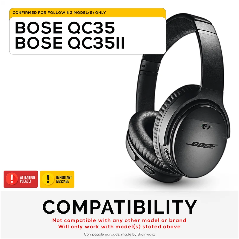 Oreillettes de rechange BOSE QC35 & QC35ii Premium