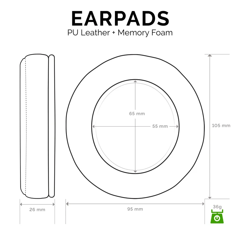 Coussinets d'oreilles premium améliorés de remplacement Razer Kraken