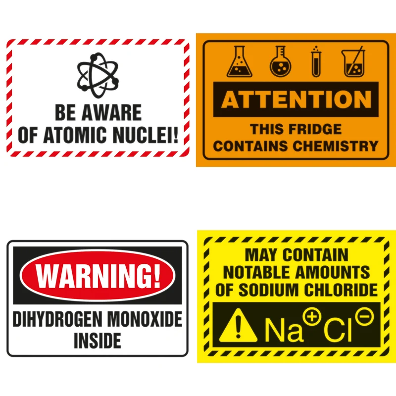 Avertissements chimiques Aimants de réfrigérateur