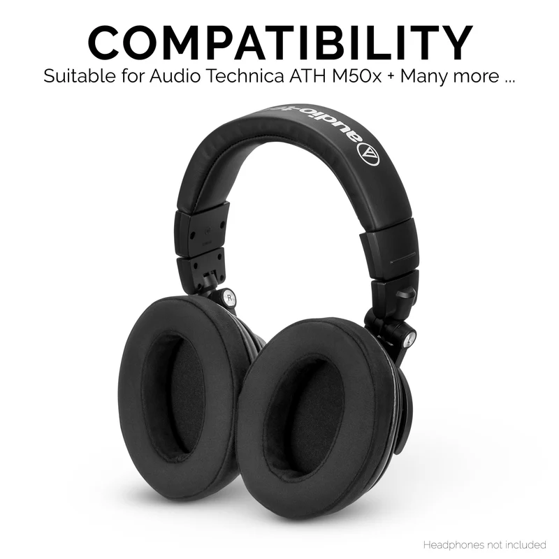 Oreillettes en mousse à mémoire de forme pour casque - ovales - micro suède