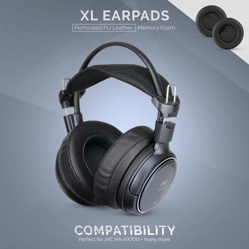 Coussinets d'oreille en mousse à mémoire de forme pour casque - XL - perforés