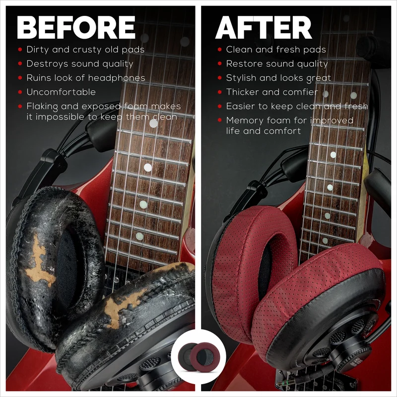 Coussinets d'oreille en mousse à mémoire de forme pour casque - XL - perforés