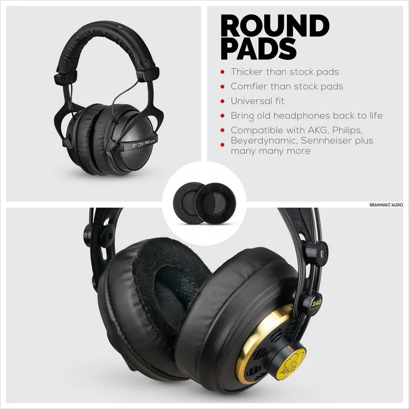 Oreillettes en mousse à mémoire de forme pour casque - rondes - hybrides