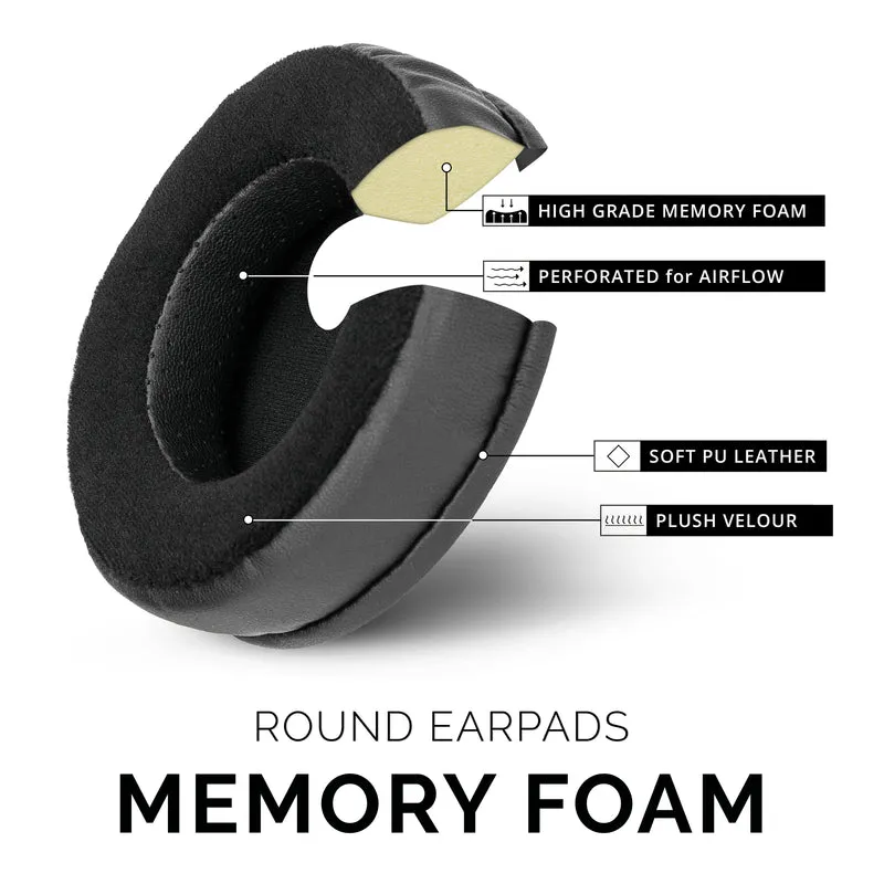 Oreillettes en mousse à mémoire de forme pour casque - rondes - hybrides