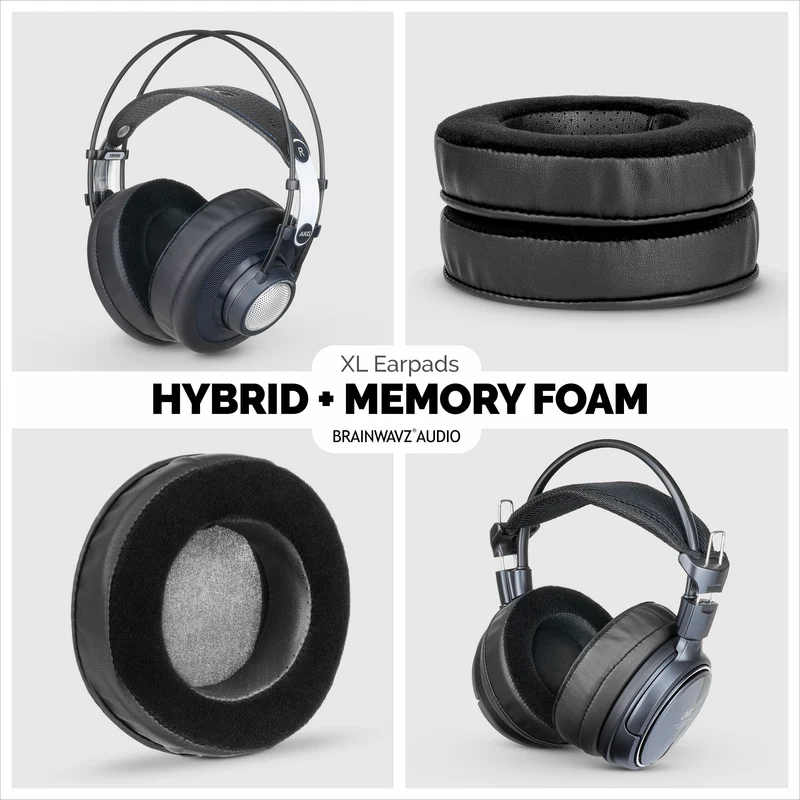 Coussinets d'oreille en mousse à mémoire pour casque - Taille XL - Hybride