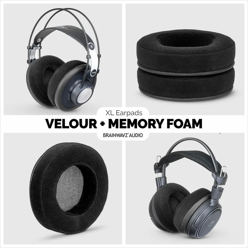 Oreillettes en mousse à mémoire de forme pour casque - Taille XL - Velours