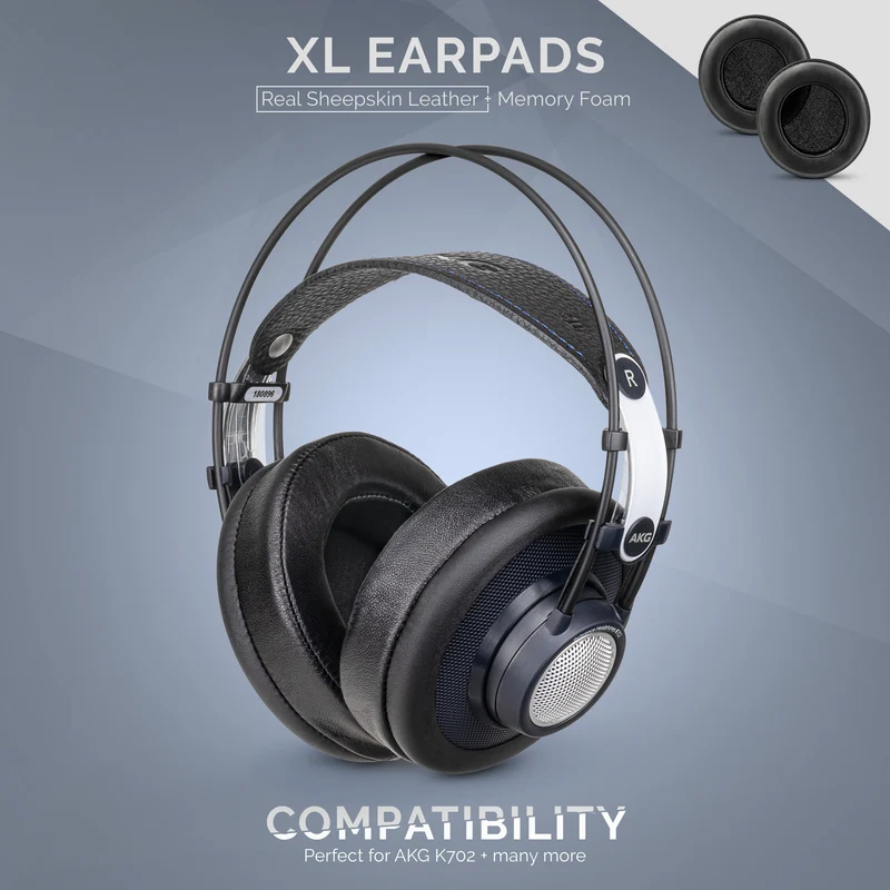 Oreillettes en mousse à mémoire de forme pour casque - Taille XL - Peau de mouton