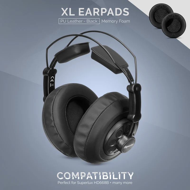 Coussinets d'oreille en mousse à mémoire de forme pour casque - Taille XL