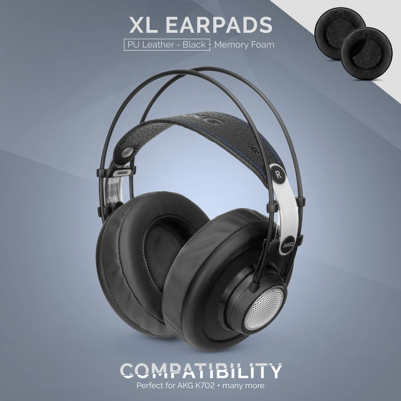 Coussinets d'oreille en mousse à mémoire de forme pour casque - Taille XL