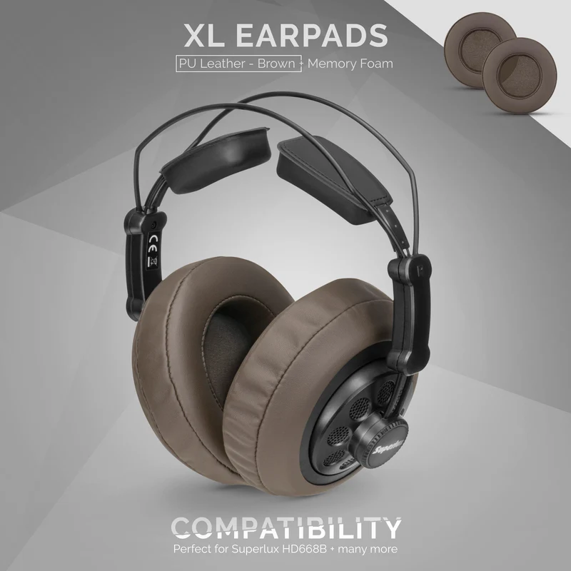 Coussinets d'oreille en mousse à mémoire de forme pour casque - Taille XL