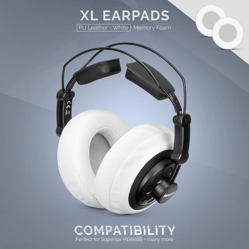 Coussinets d'oreille en mousse à mémoire de forme pour casque - Taille XL