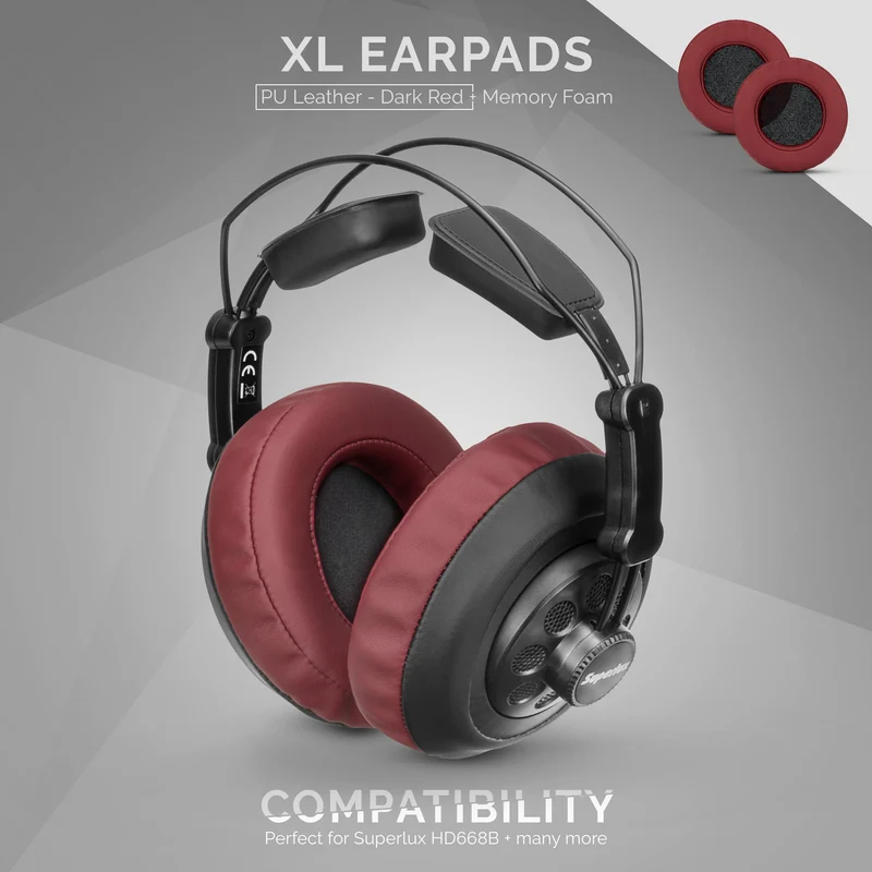 Coussinets d'oreille en mousse à mémoire de forme pour casque - Taille XL
