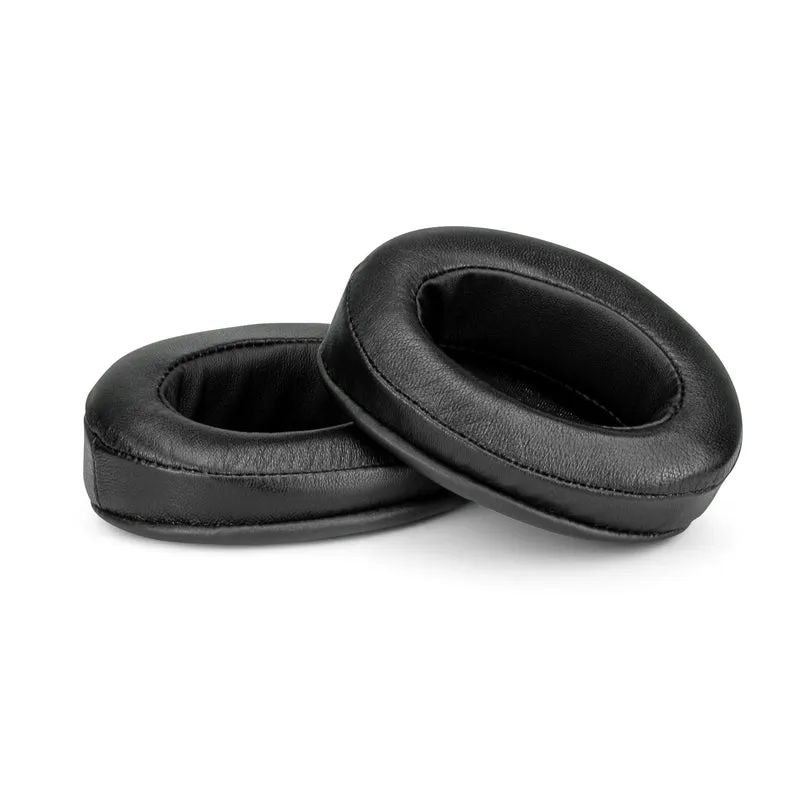 Coussinets d'oreille en mousse à mémoire de forme ovale en cuir de mouton