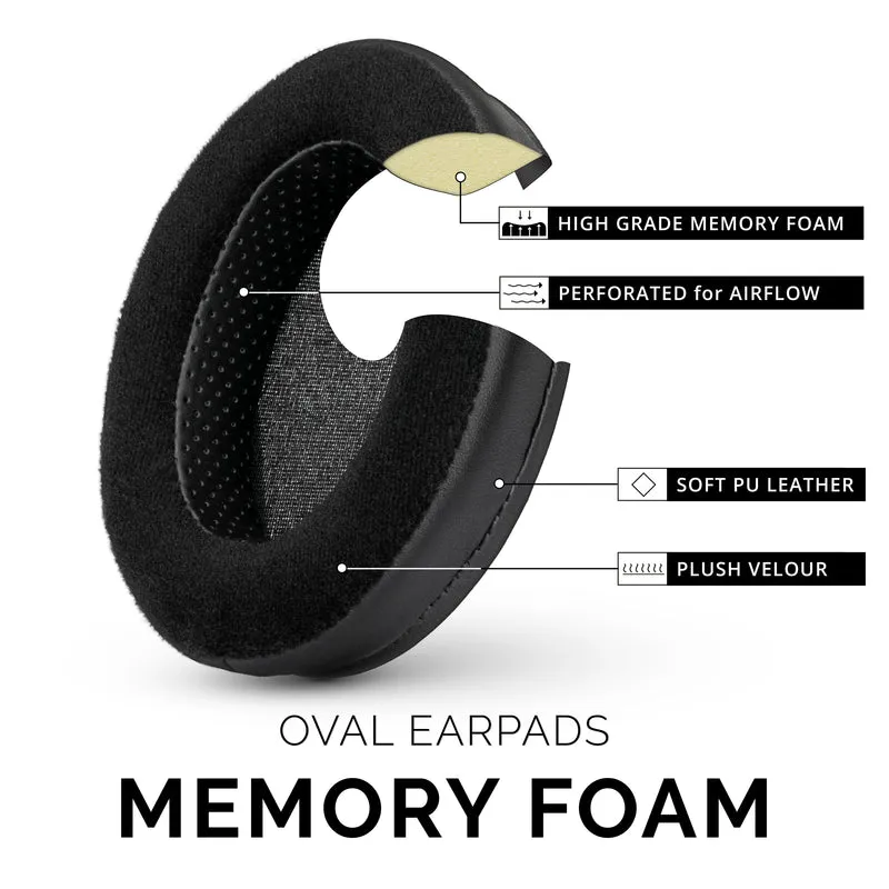 Coussinets d'oreille en mousse à mémoire de forme ovale hybride
