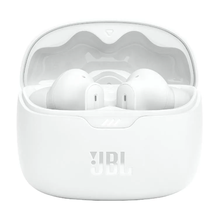 JBL Tune Beam | Casque intra-auriculaire - Vraiment sans fil - Bluetooth - Smart Ambient - Design stick-open - Blanc