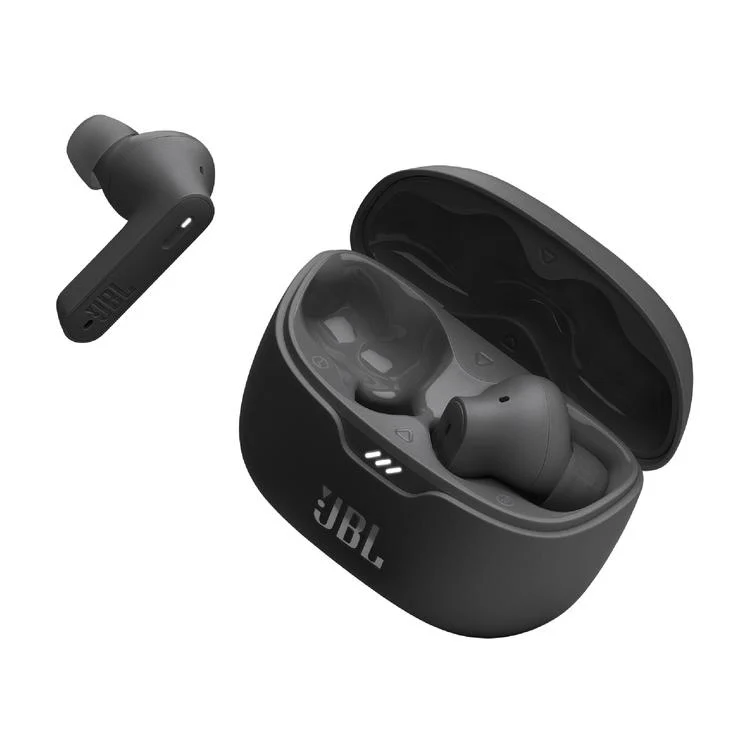 JBL Tune Beam | Casque intra-auriculaire - Vraiment sans fil - Bluetooth - Smart Ambient - Design autocollant - Noir