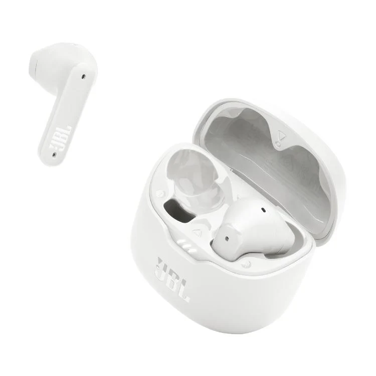 JBL Tune Flex | Casque intra-auriculaire - Vraiment sans fil - Bluetooth - Réduction du bruit - Design autocollant - IPX4 - Blanc