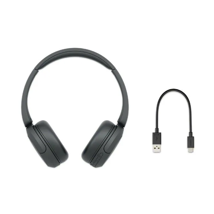 Sony WHCH520 | Casque supra-auriculaire - Sans fil - Bluetooth - Jusqu'à 50 heures d'autonomie - Noir
