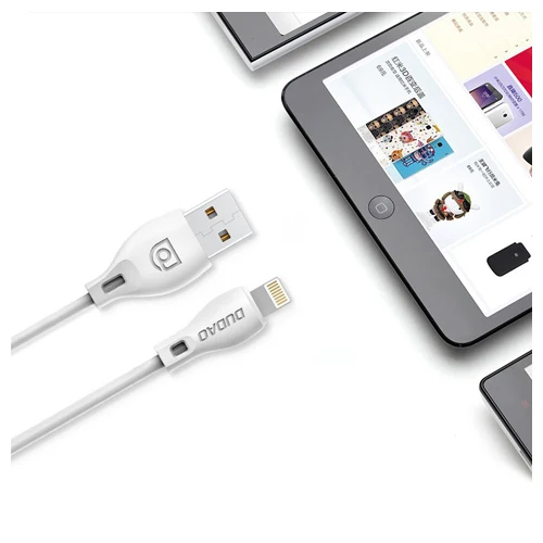 LIGHTNING L4 USB CABLE 1M, BLACK-DUDAO